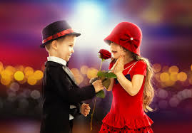 Imágenes románticas de niños con rosas
